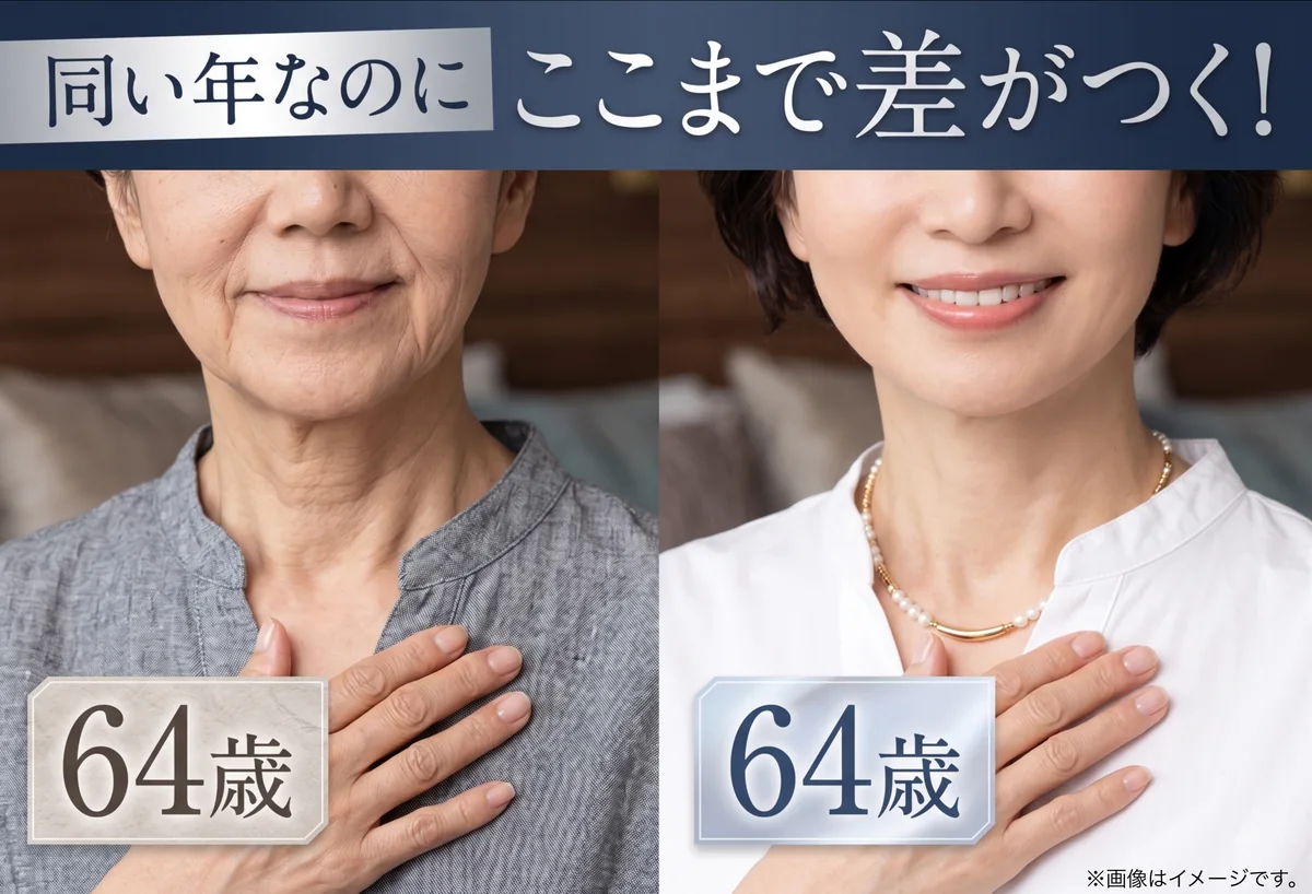 同世代女性の表情・印象の違いを表す比較風イメージ